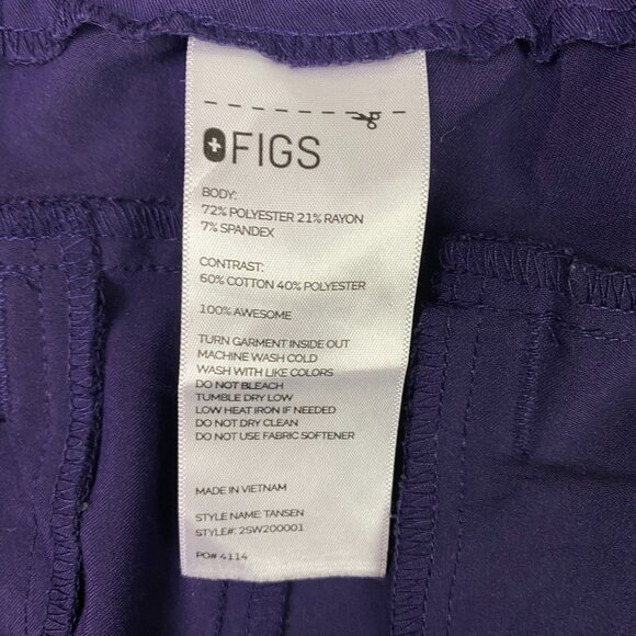 Figs Scrub Set Men's XXL Leon Top and 3XL/S Tansen Jogger Pants Purple - Picture 12 of 16